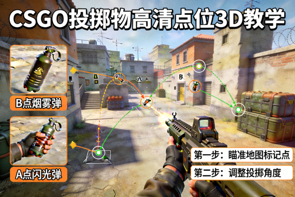 CSGO投掷物高清点位3D视频教学画面