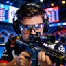 CSGO职业战队狙击手选手的赛场特写头像