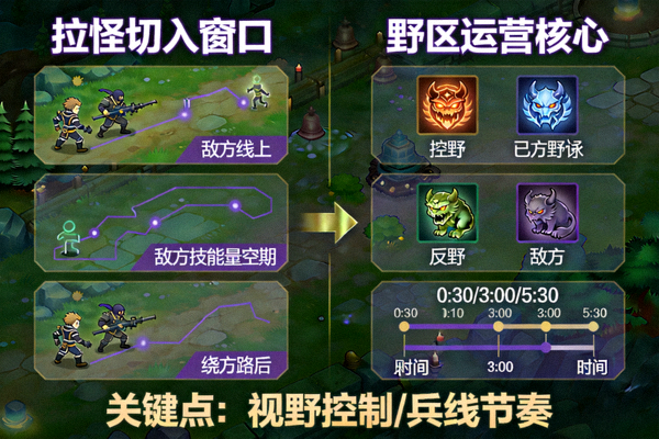 DOTA2拉怪切入时机与野区运营拆解画面